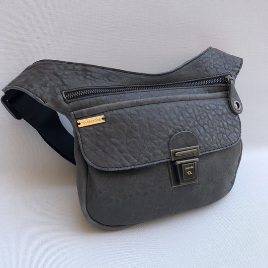 Special Gray &amp; Old Gold BioCuir® natural leather Exclusive Piece No. 9942