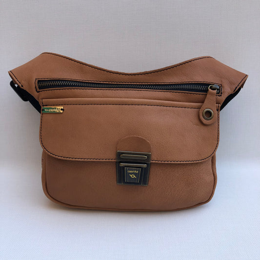 Classic Brown &amp; Old Gold Natural BioCuir® Leather Exclusive Piece No. 10168