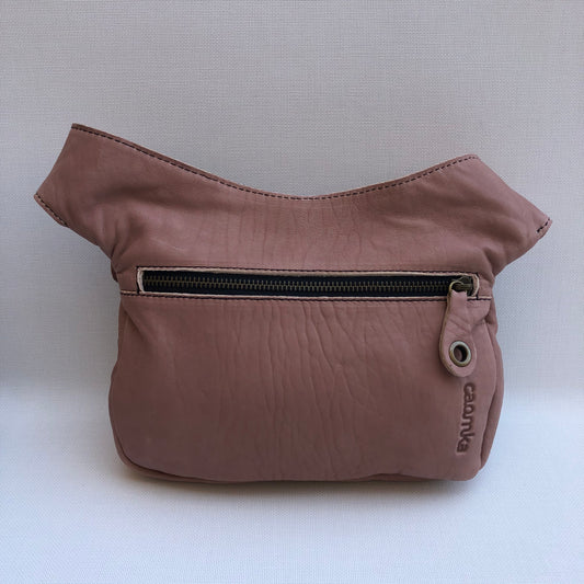 Classic Pink &amp; Old Gold BioCuir® natural leather Unique Piece No. 9852