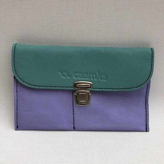 CAOMKA Flat Coin Purse Natural BioCuir® Leather Exclusive Piece No. 9773