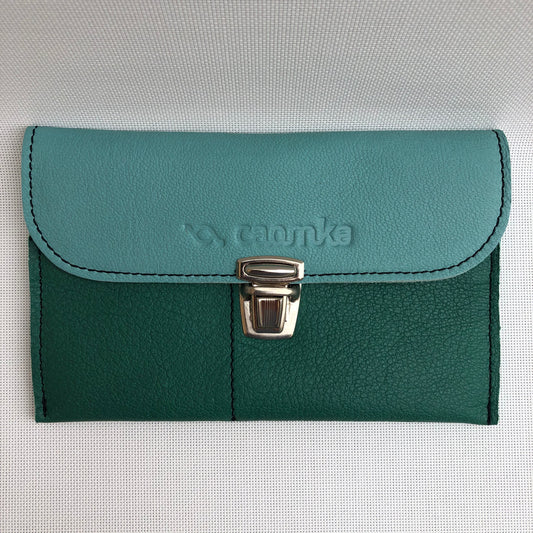 CAOMKA Flat Coin Purse Natural BioCuir® Leather Exclusive Piece No. 9774