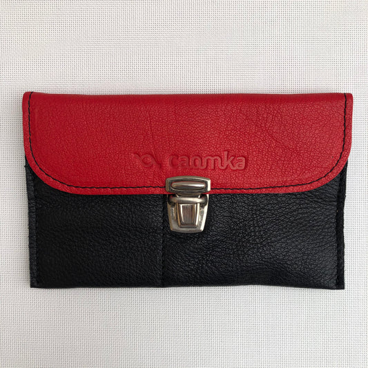 CAOMKA Flat Coin Purse Natural BioCuir® Leather Exclusive Piece No. 9776