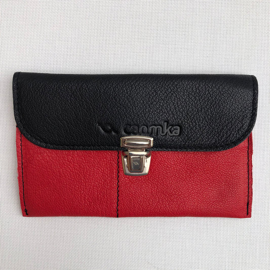 CAOMKA Flat Coin Purse Natural BioCuir® Leather Exclusive Piece No. 9984