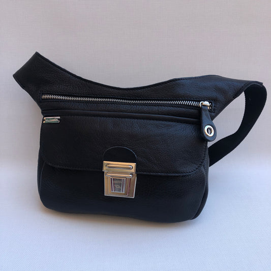 Premium Black Silver Natural leather BioCuir® Exclusive Piece No. 10.105