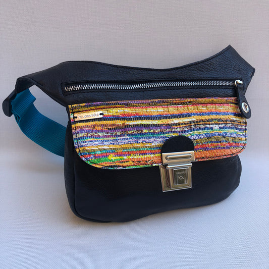 Special Black &amp; Colors - Silver BioCuir® natural leather Unique Piece No. 9864