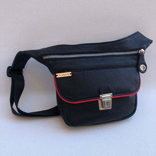 Mini Special Black BioCuir® natural leather Exclusive Piece No. 9826