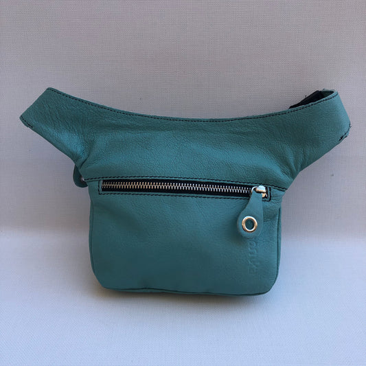 Mini Premium Stars Turquoise & Silver BioCuir® natural leather Exclusive Piece No. 10.058