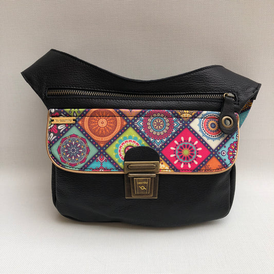 Summer Black & Mandalas · Piel natural BioCuir® · Pieza Única Núm. 9944