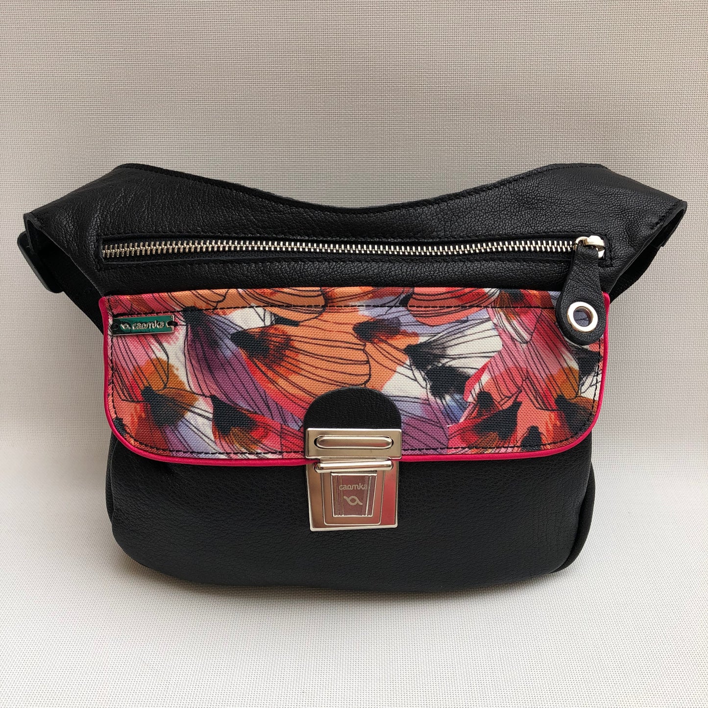 Special Black &amp; Art Flowers BioCuir® Naturleder Einzelstück Nr. 10.140