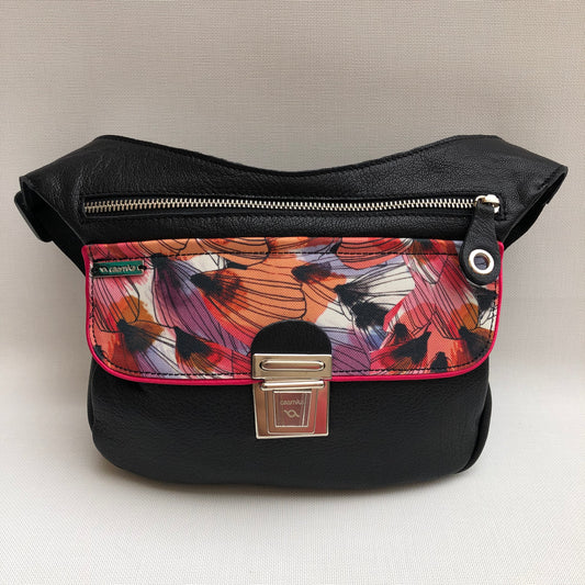 Special Black &amp; Art Flowers BioCuir® Naturleder Einzelstück Nr. 10.140