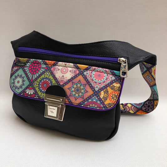 Summer Black & Mandalas · Piel natural BioCuir® · Pieza Única Núm. 9948