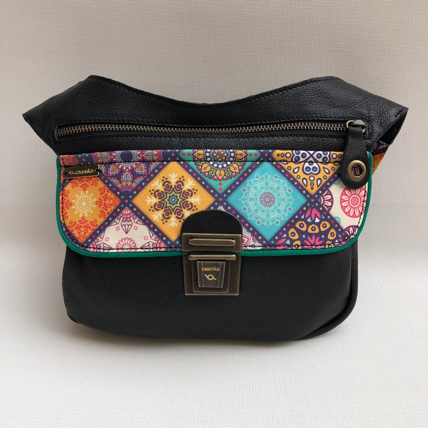 Summer Black & Mandalas · Piel natural BioCuir® · Pieza Única Núm. 10.063