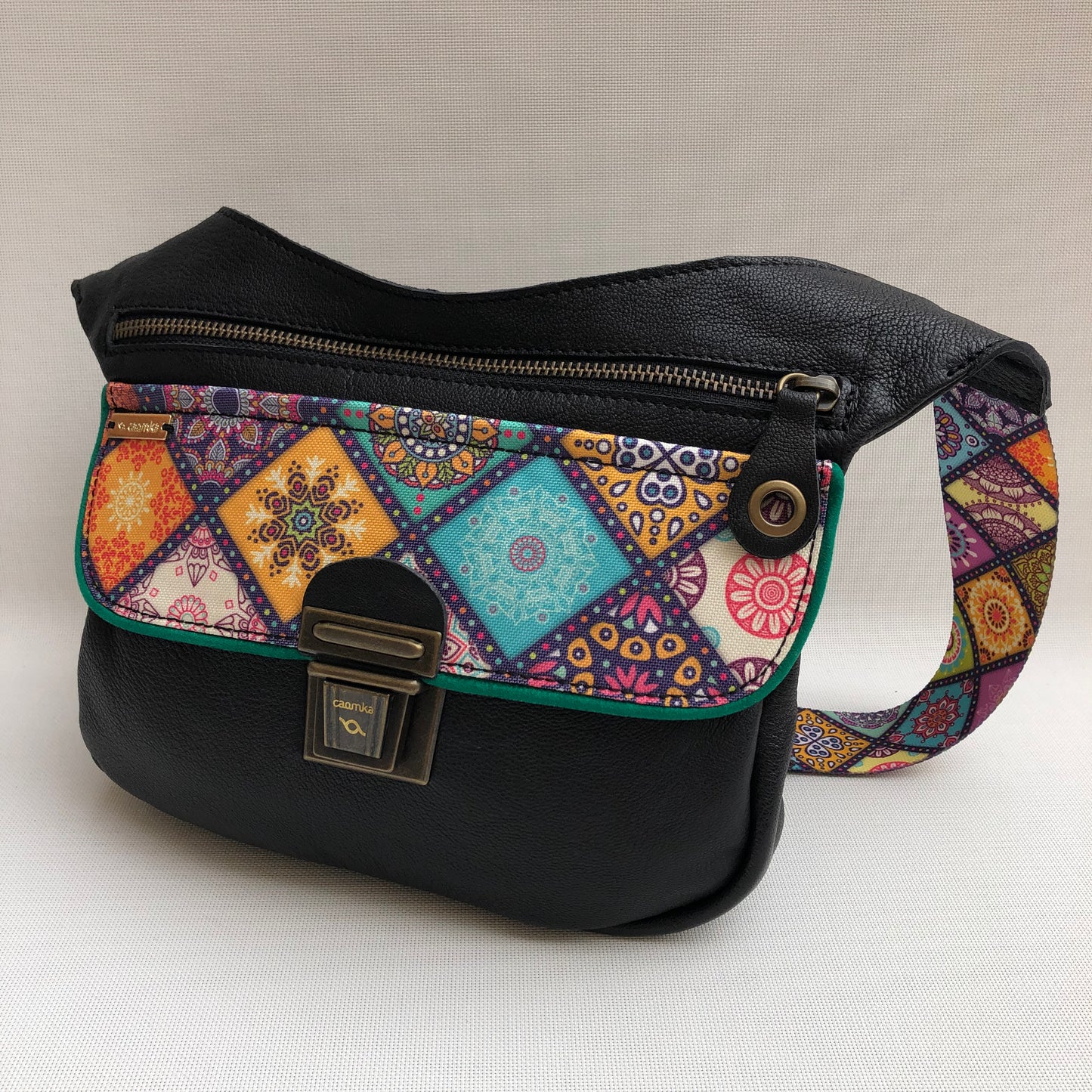 Summer Black & Mandalas · Piel natural BioCuir® · Pieza Única Núm. 10.063