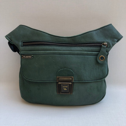 Classic Green &amp; Old Gold Natural BioCuir® Leather Exclusive Part No. 10237