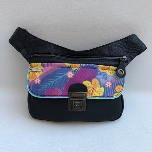 Special Black &amp; Nature BioCuir® natural leather Unique Piece No. 10598