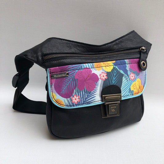 Special Black &amp; Nature BioCuir® natural leather Unique Piece No. 10672