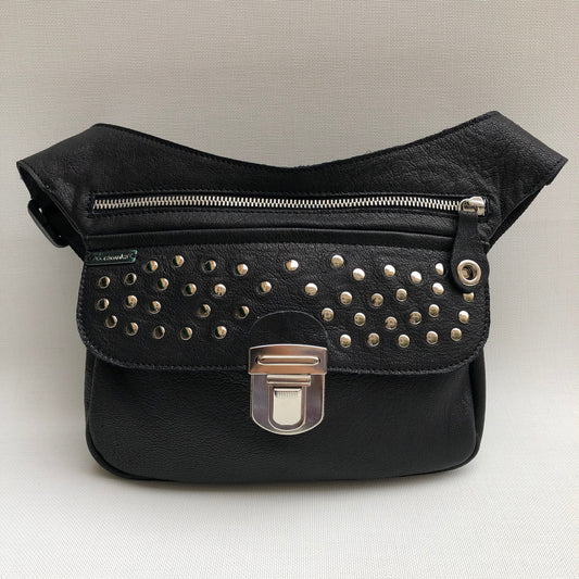 Premium Black &amp; Silver Natural BioCuir® Leather Exclusive Part No. 10302