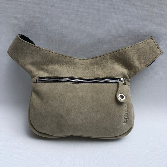 Special Suede "Twisted Leather" Beige Natural BioCuir® Leather Unique Piece No. 10567
