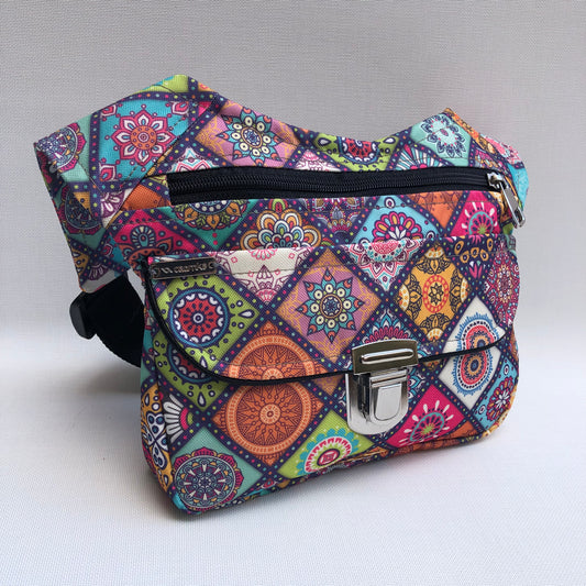 Special Square Mandalas · Waterproof + Back pocket · Unique Piece No. 10452