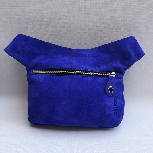 Special Suede "Twisted Skin" Electric Blue Natural BioCuir® Skin Exclusive Piece No. 10366