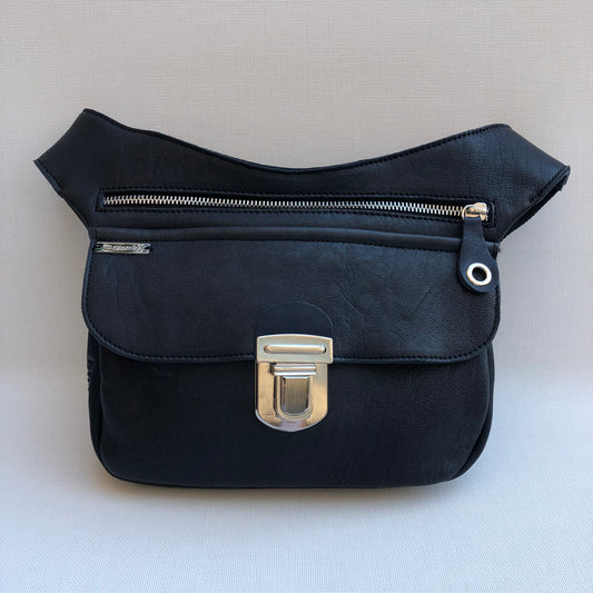 Classic Dark Blue &amp; Silver Natural BioCuir® Leather Exclusive Part No. 10628