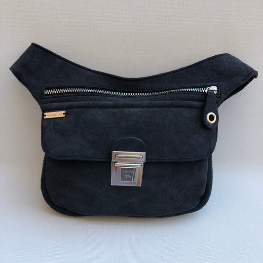 Special Suede "Twisted Skin" Blue Natural BioCuir® Skin Exclusive Piece No. 10674