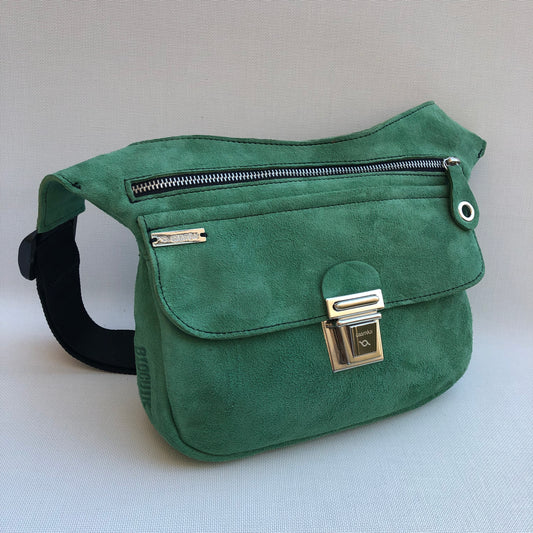 Special Suede "Twisted Skin" Green · Natural leather BioCuir® · Exclusive Piece No. 10531