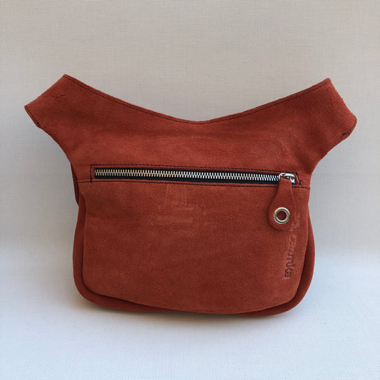 Special Suede "Twisted Skin" Terracotta BioCuir® natural leather Exclusive Piece No. 10400