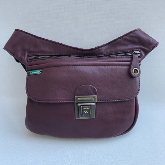 Classic Wine &amp; Old Gold Natural BioCuir® Leather Exclusive Piece No. 10386