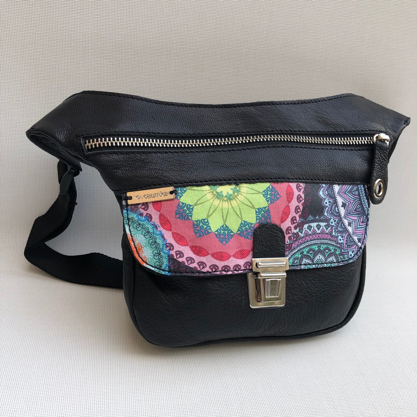 Mini Special Black & Mandalas · Piel natural BioCuir® · Pieza Única Núm. 10570