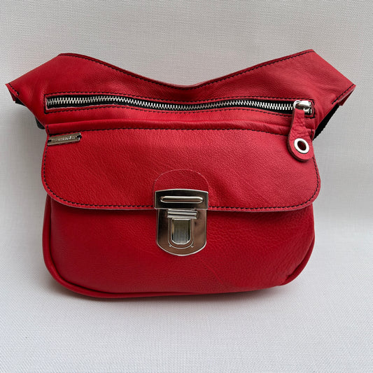 Classic Red &amp; Silver Natural BioCuir® Leather Exclusive Part No. 10549