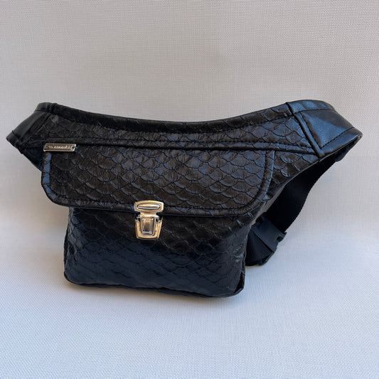 Mini Black Top Elegant Leatherette Unique Piece No. 10811