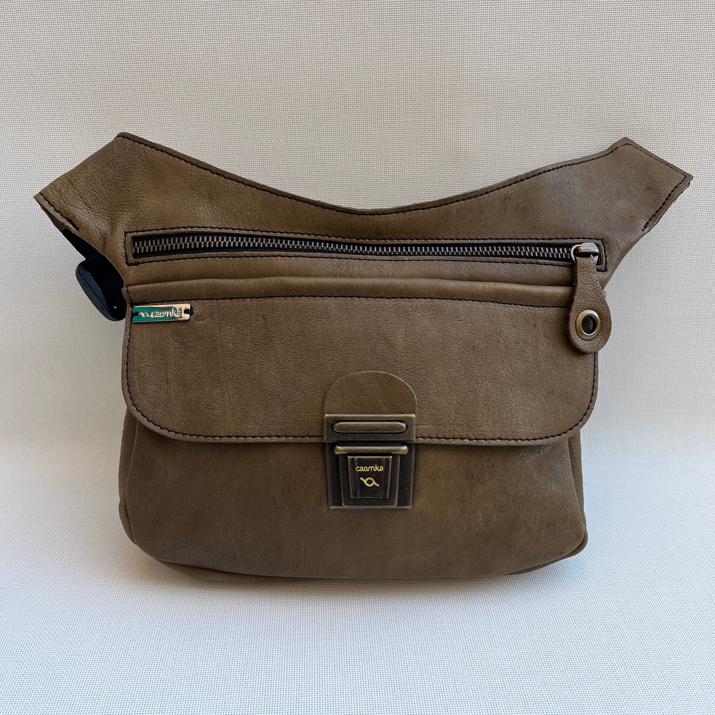 Special Brown BioCuir® natural leather Unique Piece No. 10824