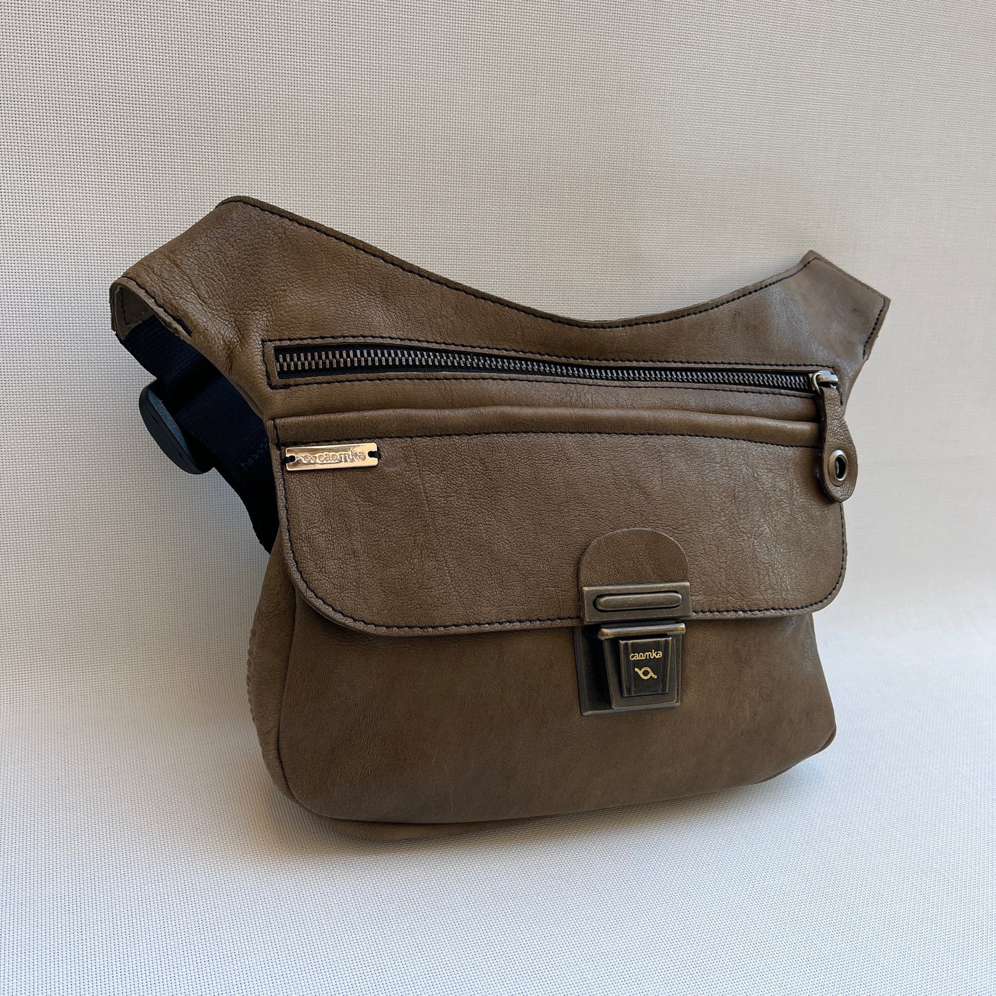 Special Brown BioCuir® natural leather Unique Piece No. 10824