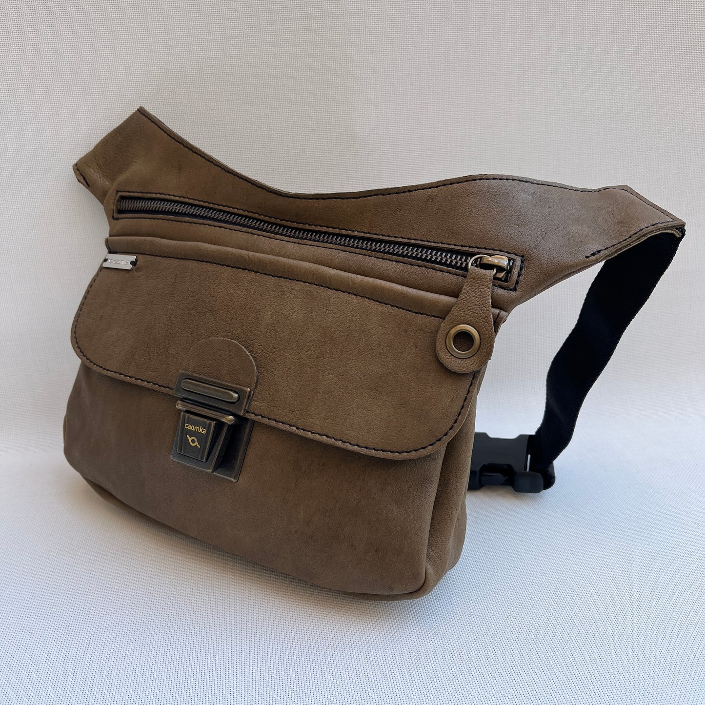 Special Brown BioCuir® natural leather Unique Piece No. 10824