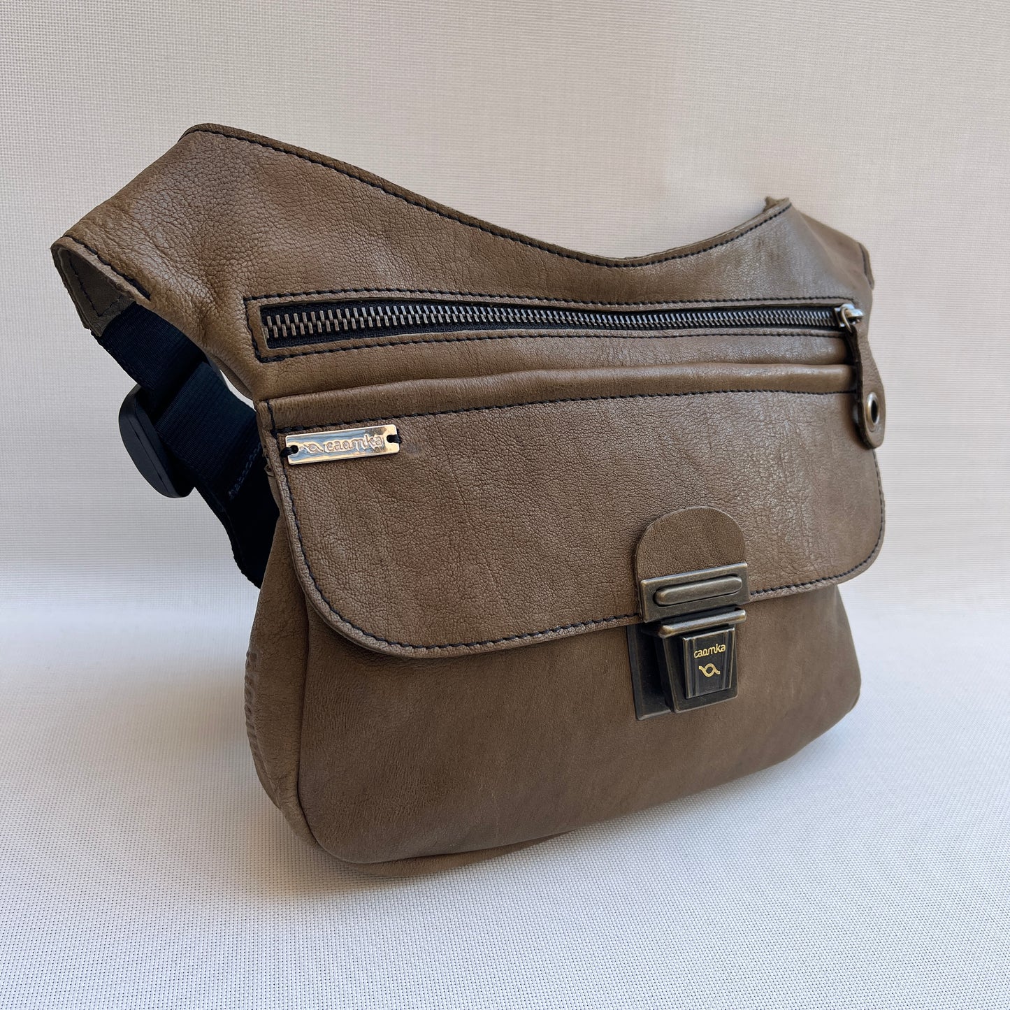 Special Brown BioCuir® natural leather Unique Piece No. 10824