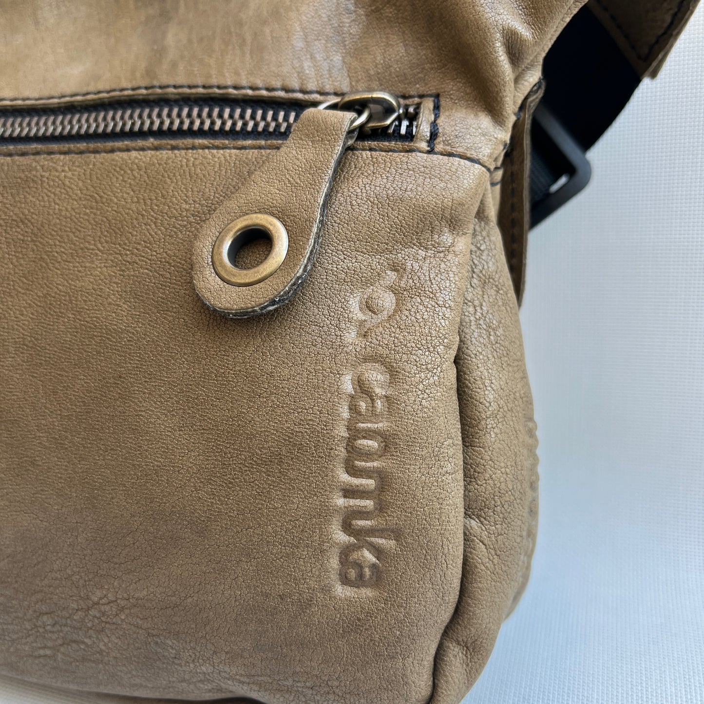 Special Brown BioCuir® natural leather Unique Piece No. 10824
