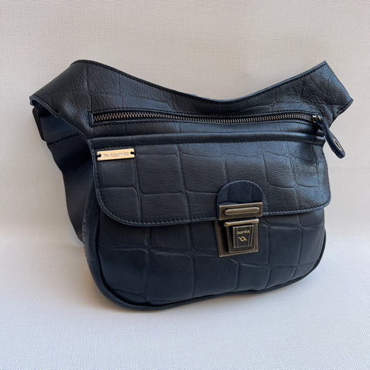 Special engraved blue BioCuir® natural leather Unique Piece No. 10776
