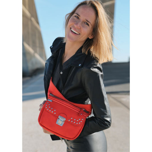 Premium Red Fantasy &amp; Silver Natural BioCuir® Leather Exclusive Part No. 8518