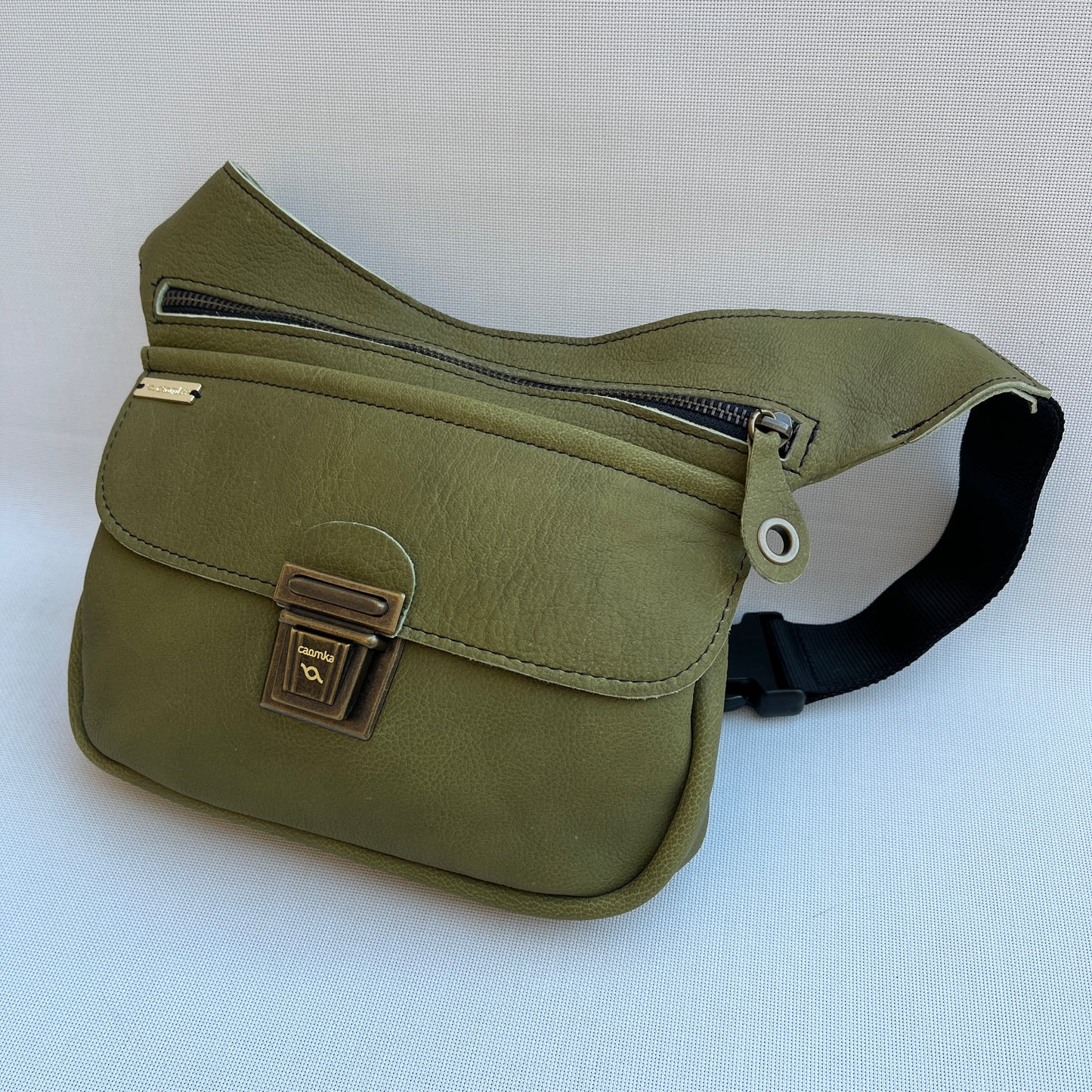 (-40%) Special Verde Pistacho & Old Gold · Piel natural BioCuir® · Pieza Exclusiva Núm. 13205