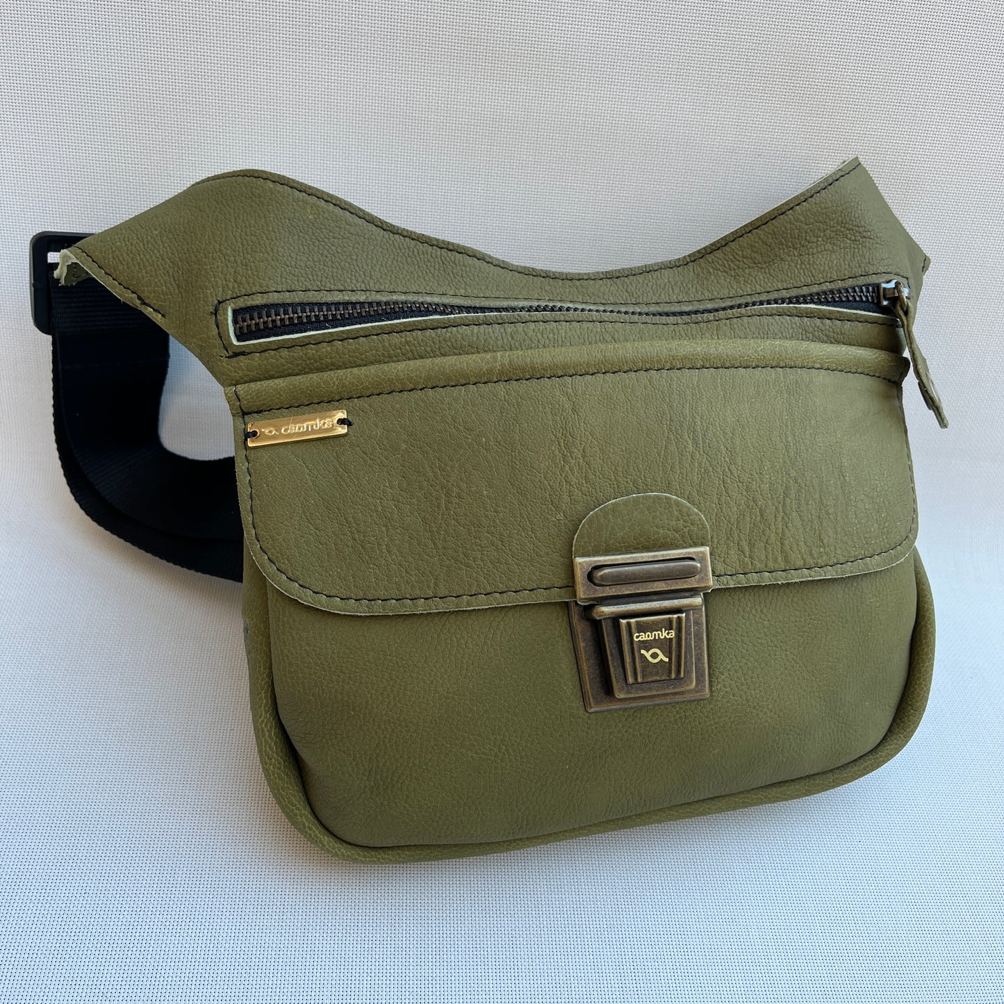 (-40%) Special Verde Pistacho & Old Gold · Piel natural BioCuir® · Pieza Exclusiva Núm. 13205