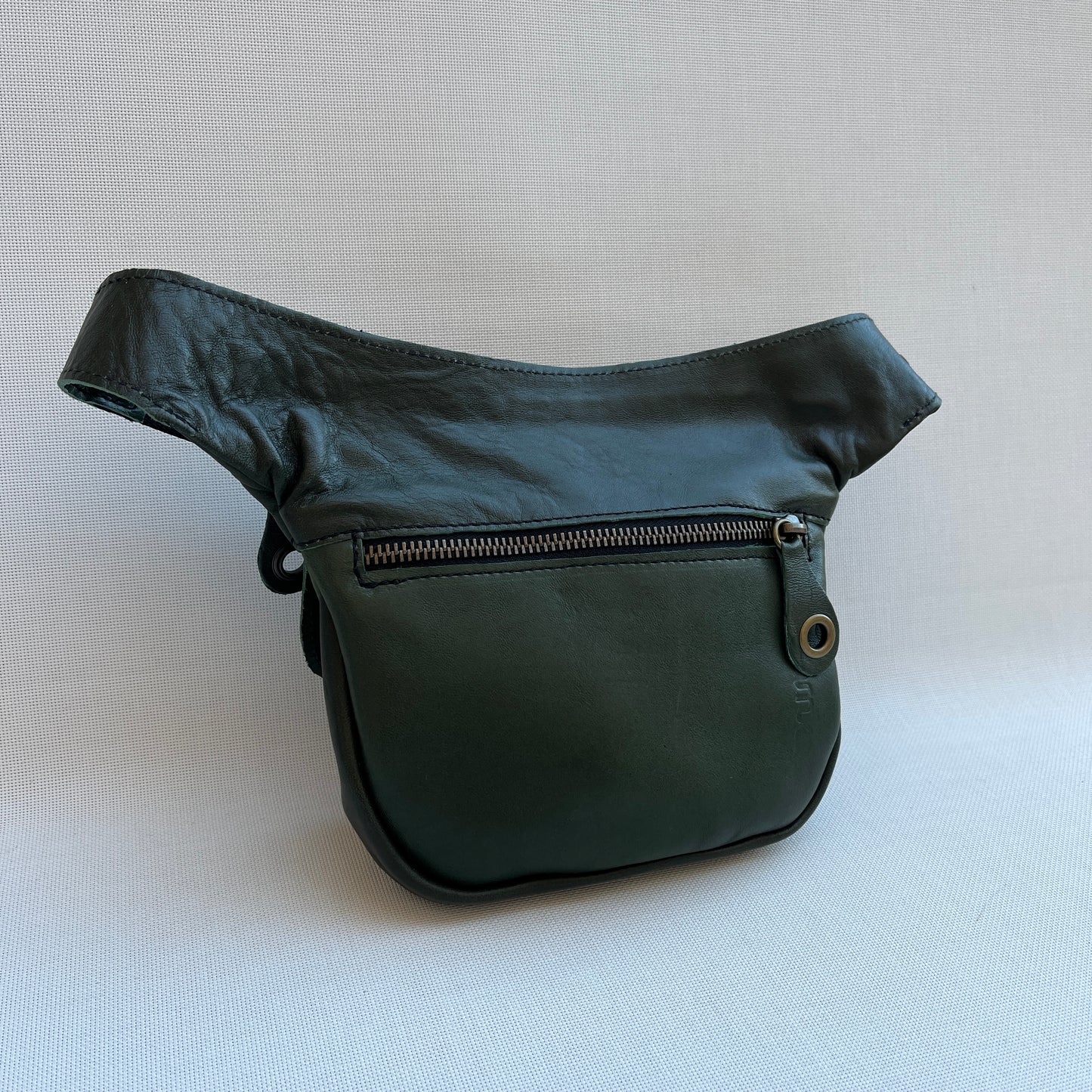 Mini Premium Green & Old Gold · Piel natural BioCuir® · Pieza Única Núm. 13121