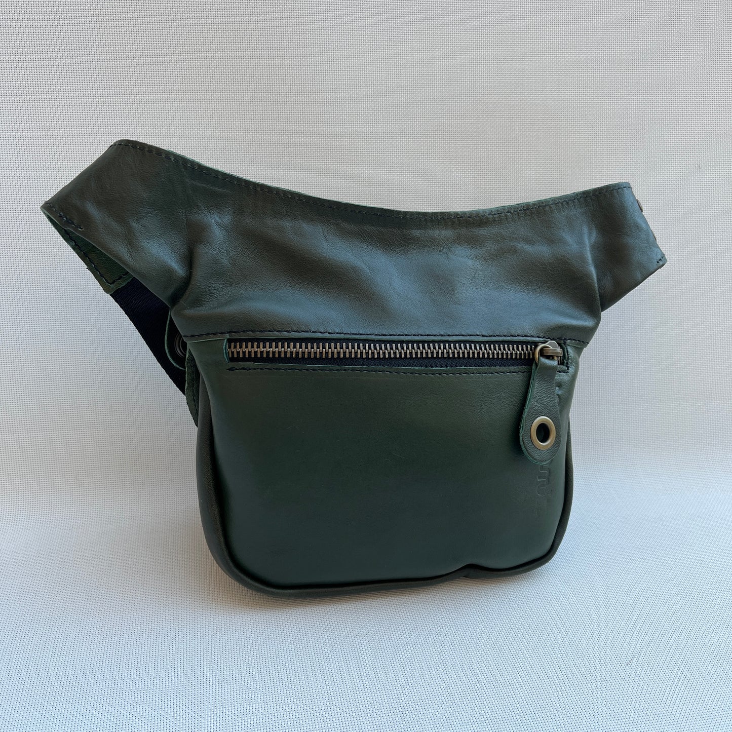 Mini Premium Green & Old Gold · Piel natural BioCuir® · Pieza Única Núm. 13198