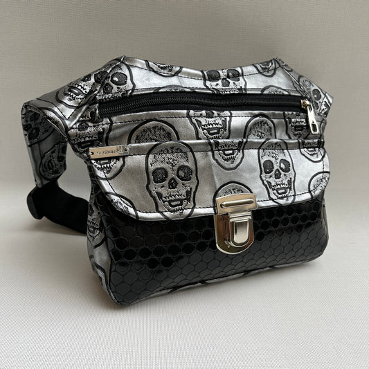 Special Silver Skulls Vegan Skin. Unique Piece No. 11208