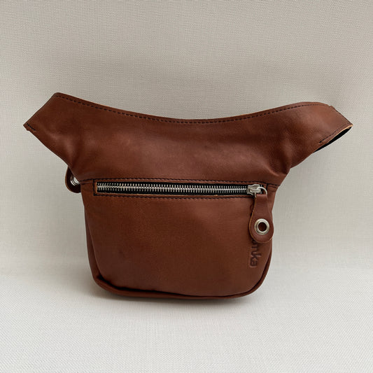 Mini Brown &amp; Silver Natural BioCuir® Leather Exclusive Piece No. 11257