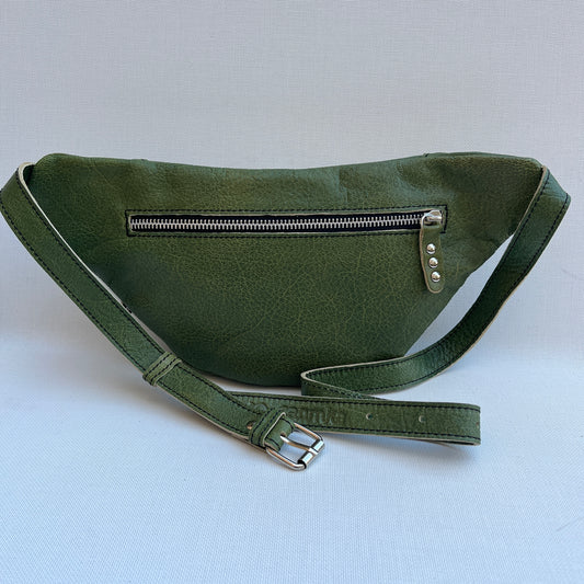 Retro Chic Green Grass Natural BioCuir® Leather Exclusive Piece No. 12100