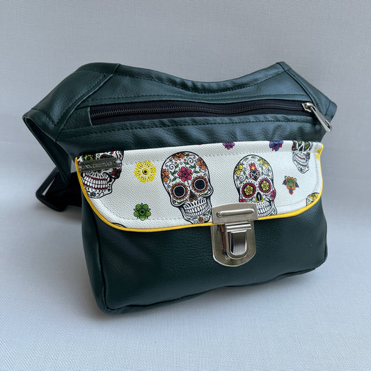 Special Mexican Skulls Vegan Leather Unique Piece No. 11333