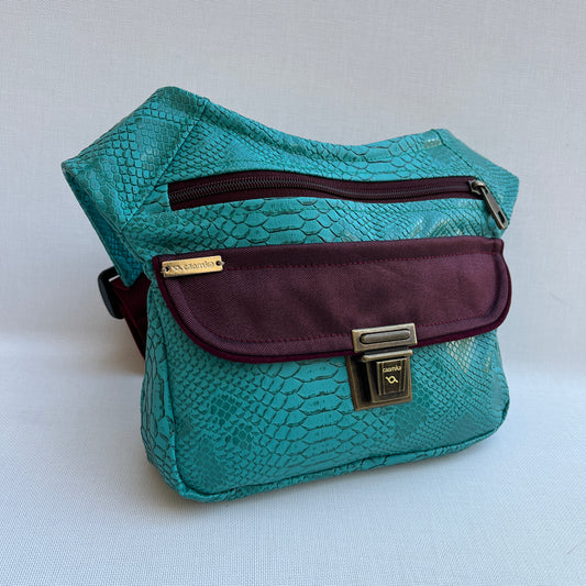 Turquoise Special Elegant Vegan Leather Unique Piece No. 12142