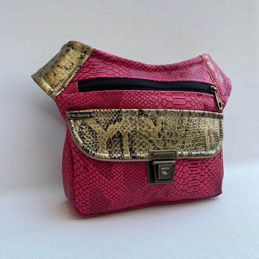 Special Fucsia Animal Print + Bolsillo trasero · Piel Vegana · Pieza Única Núm. 12096