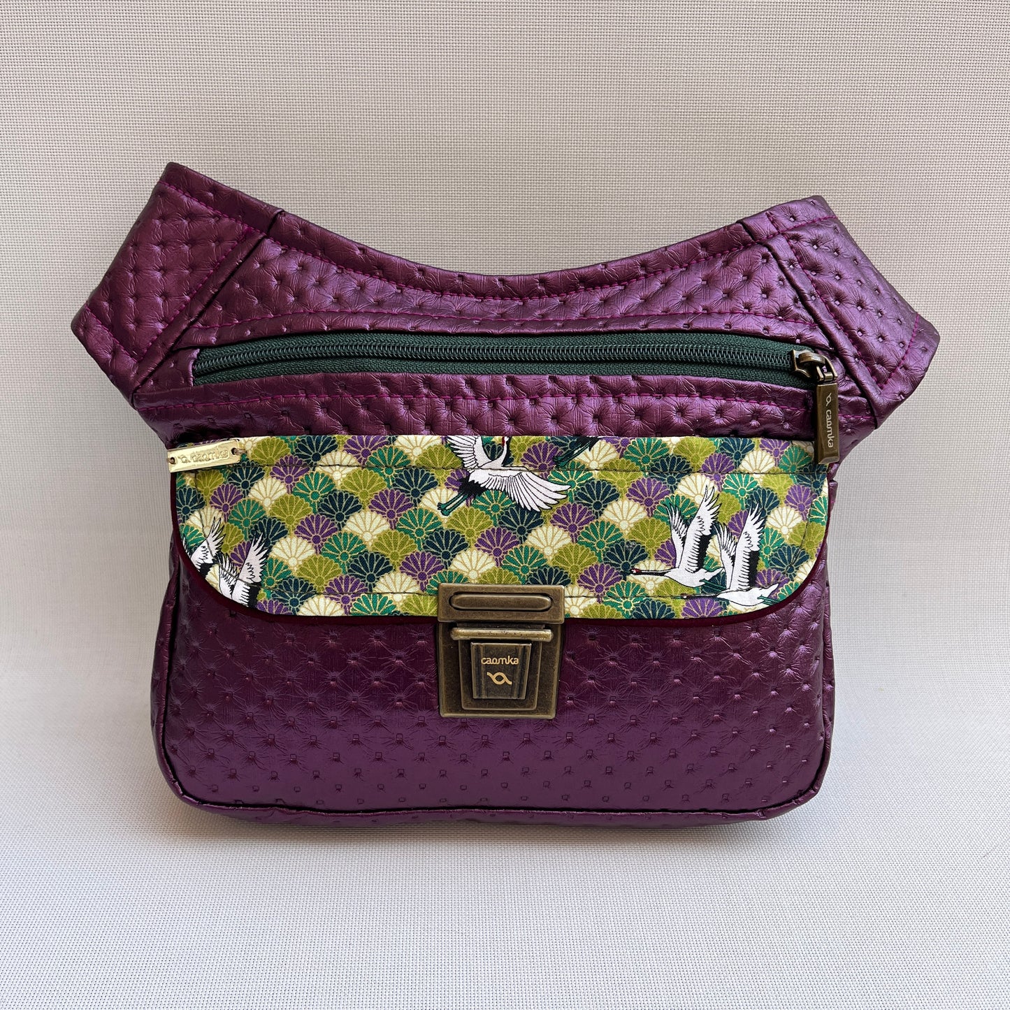 Special Japanese Flowers Vegan Leatherette Unique Piece No. 13040
